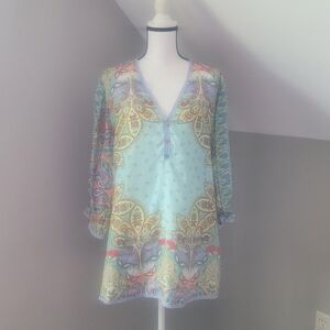 Johnny Was Silk Tunic Top